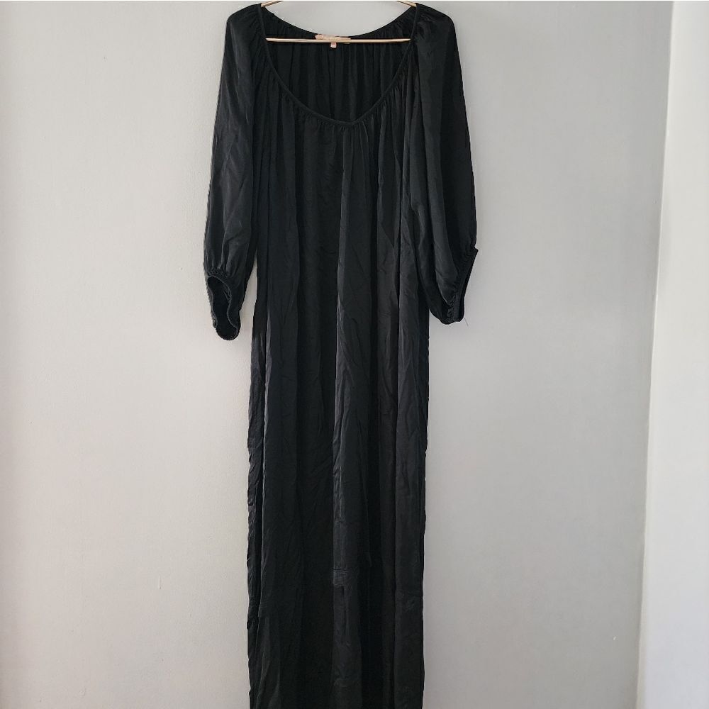 Cali Dreaming Dress Womens Black Long Balloon Sleeve Maxi Size XS/S